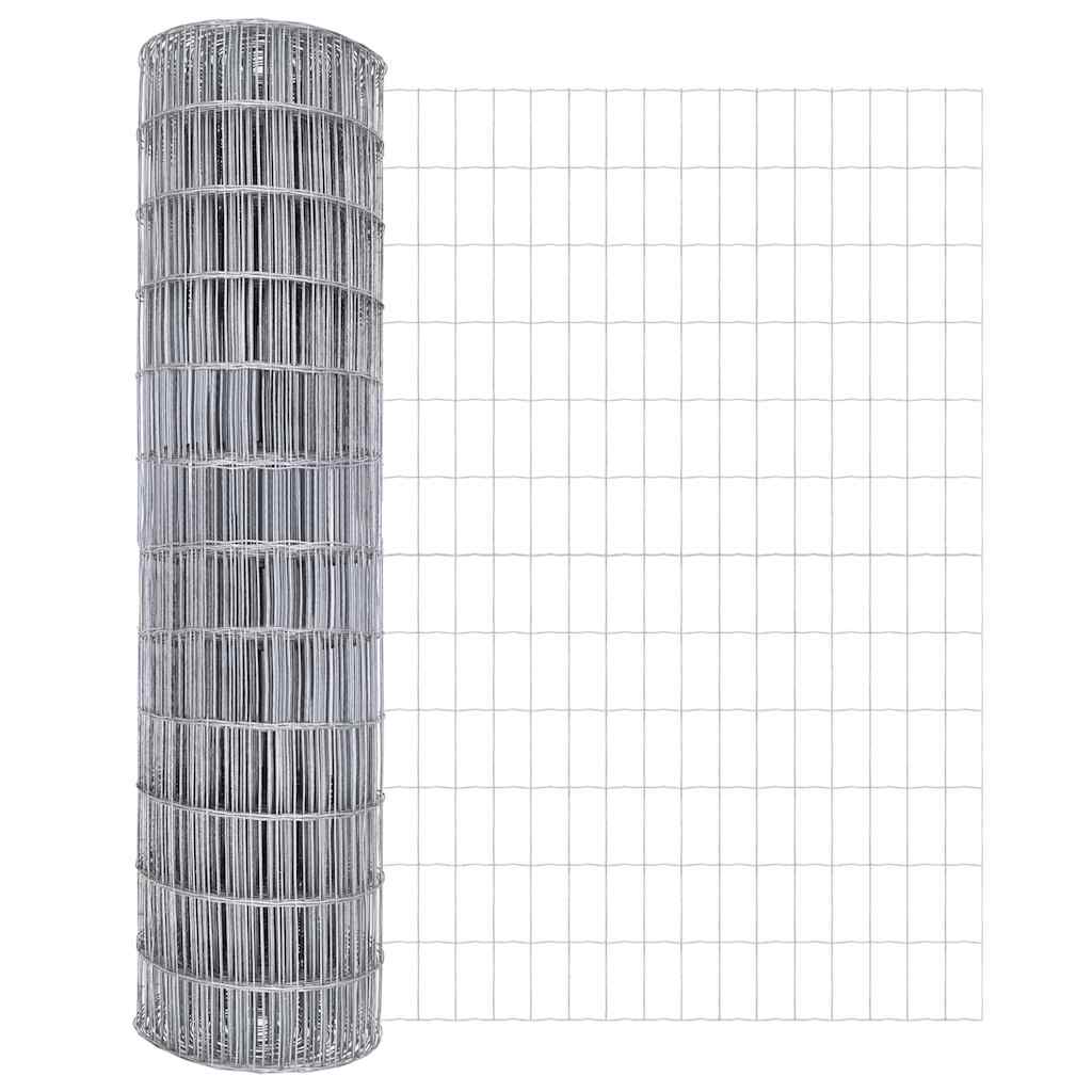Hek met Paal Zilver 1 x 25 m Staal en PVC is nu te koop bij PeponiXL, paradijselijk wonen!