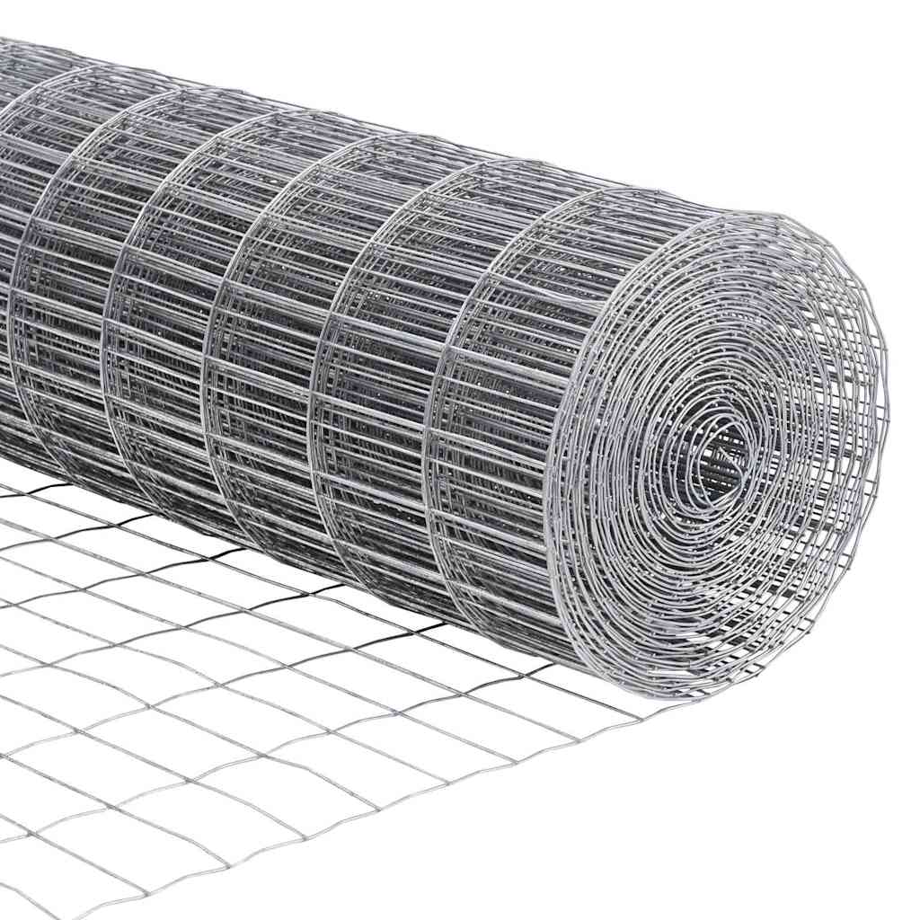 Hek met Paal Zilver 1,2 x 25 m Staal en PVC is nu te koop bij PeponiXL, paradijselijk wonen!