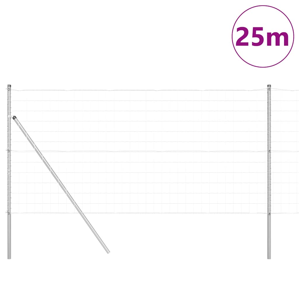 Hek met Paal Zilver 1,2 x 25 m Staal en PVC is nu te koop bij PeponiXL, paradijselijk wonen!