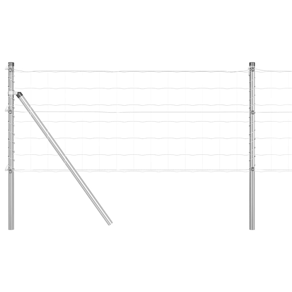 Hek met Paal Zilver 0,4 x 25 m Staal en PVC is nu te koop bij PeponiXL, paradijselijk wonen!