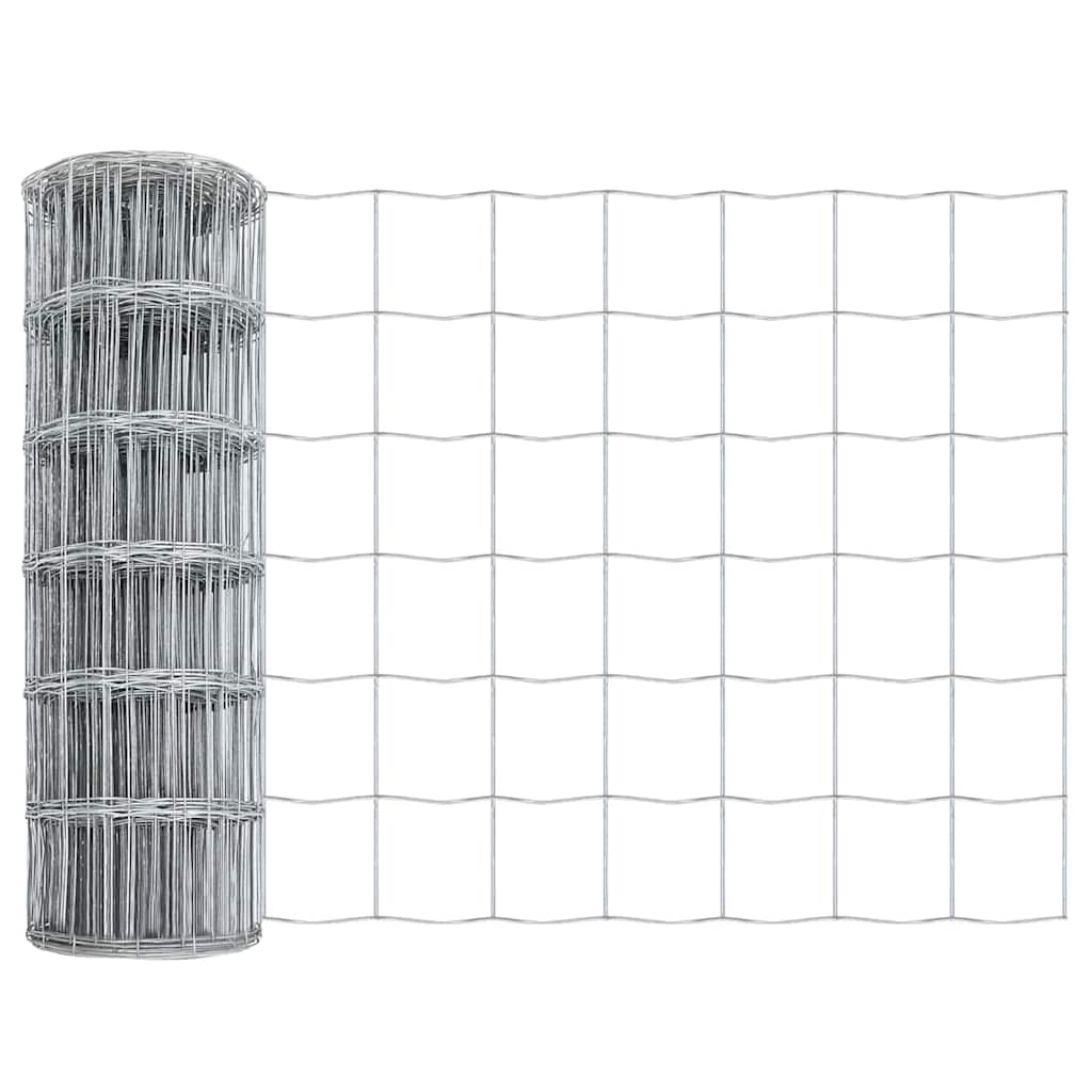 Hek met Paal Zilver 0,6 x 25 m Staal en PVC is nu te koop bij PeponiXL, paradijselijk wonen!