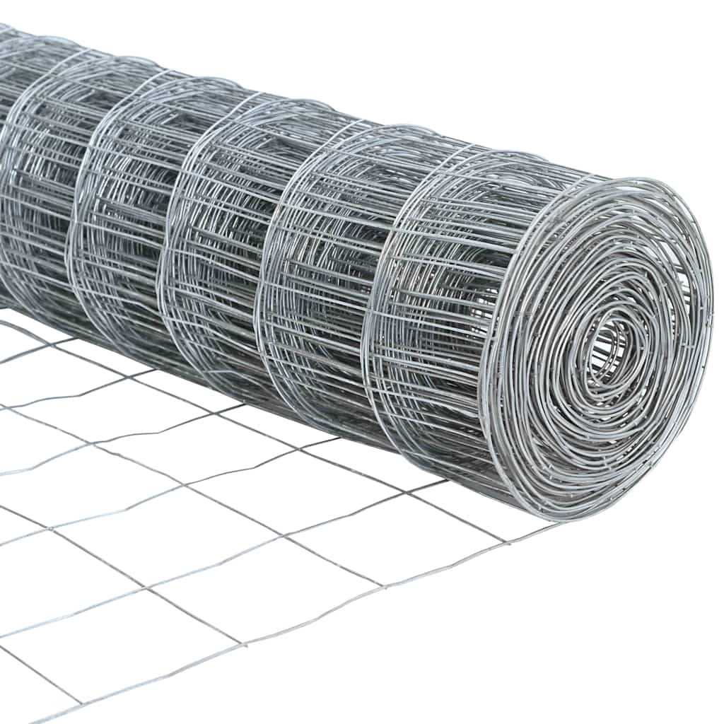 Hek met Paal Zilver 0,8 x 25 m Staal en PVC is nu te koop bij PeponiXL, paradijselijk wonen!