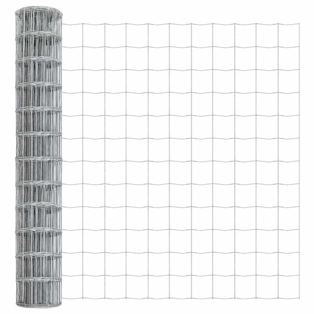 Hek met Paal Zilver 1 x 25 m Staal en PVC is nu te koop bij PeponiXL, paradijselijk wonen!