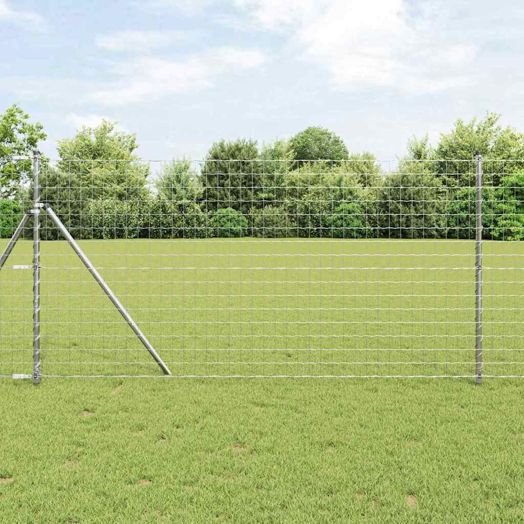 Hek met Paal Zilver 1 x 10 m Staal en PVC is nu te koop bij PeponiXL, paradijselijk wonen!