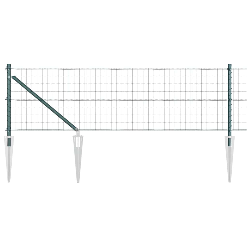 Hek met Paal Groen 0,8 x 10 m Staal en PVC is nu te koop bij PeponiXL, paradijselijk wonen!