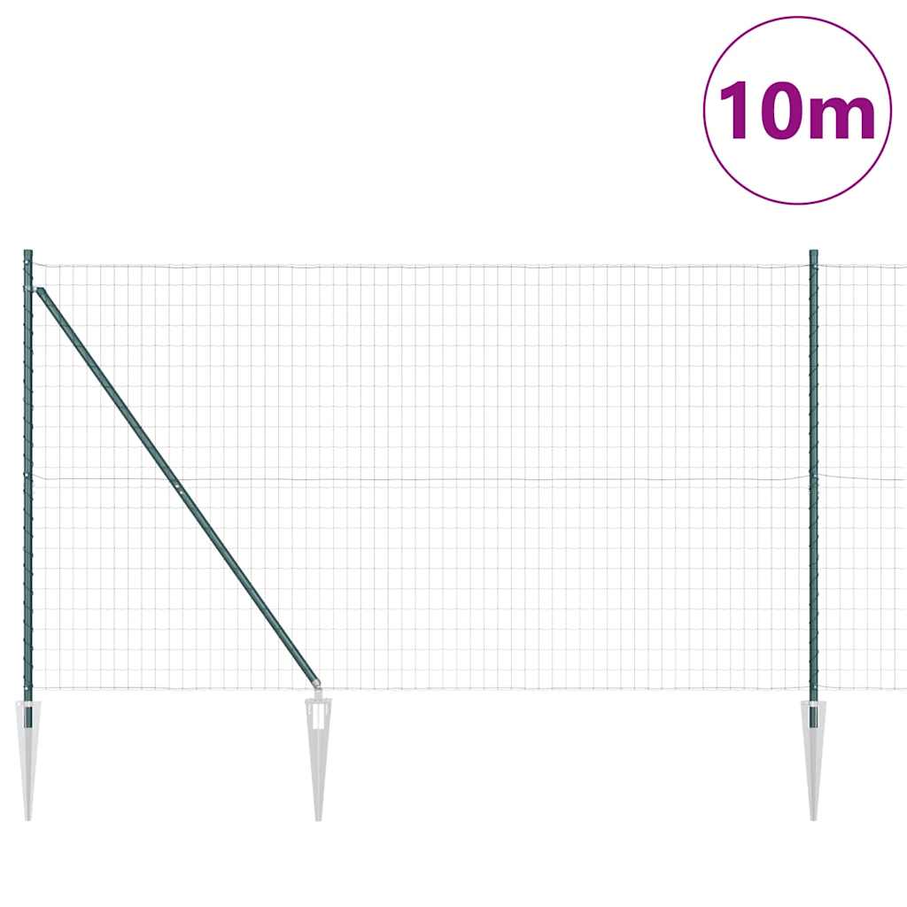 Hek met Paal Groen 1,6 x 10 m Staal en PVC is nu te koop bij PeponiXL, paradijselijk wonen!