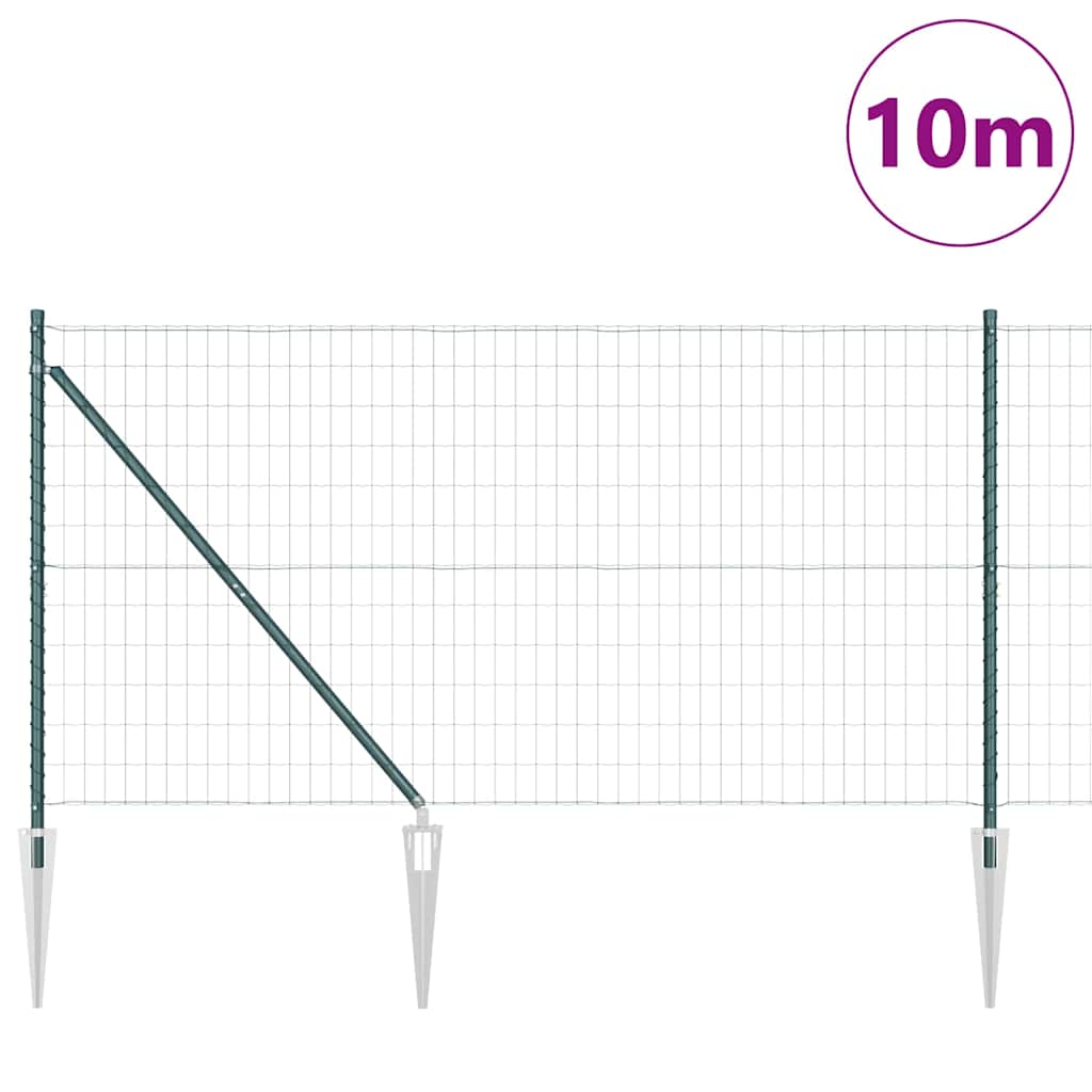 Hek met Paal Groen 1,4 x 10 m Staal en PVC is nu te koop bij PeponiXL, paradijselijk wonen!