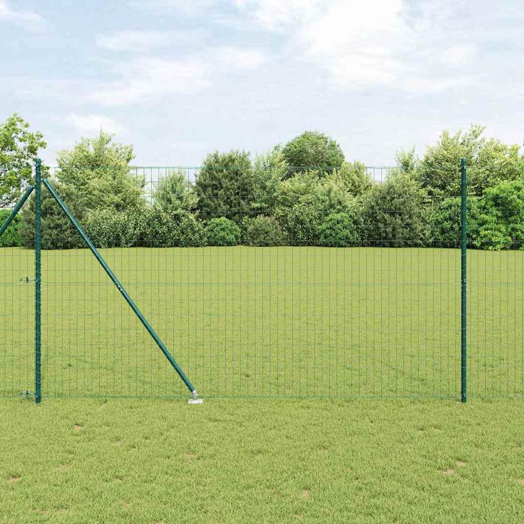 Hek met Paal Groen 1,5 x 10 m Staal en PVC is nu te koop bij PeponiXL, paradijselijk wonen!