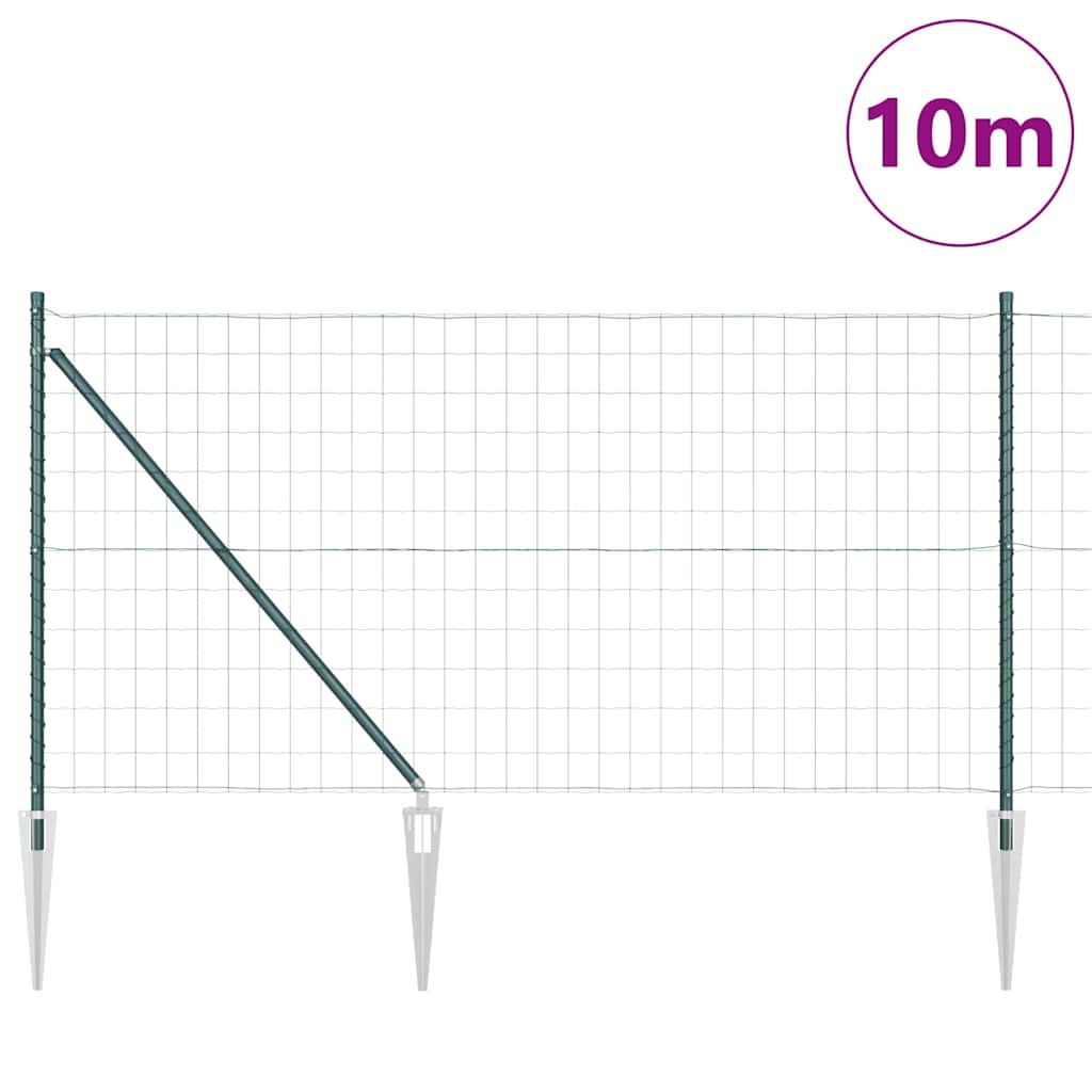 Hek met Paal Groen 1 x 10 m Staal en PVC is nu te koop bij PeponiXL, paradijselijk wonen!