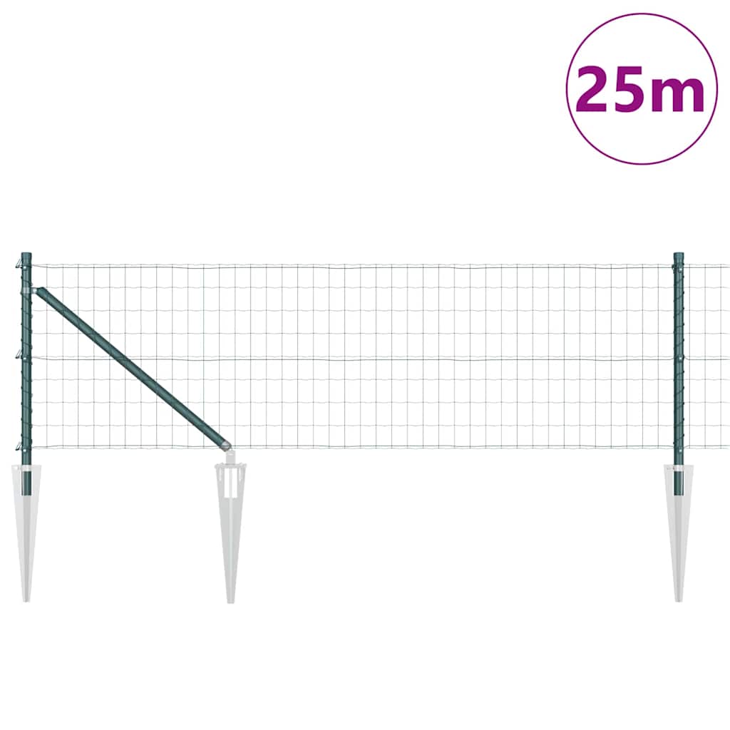 Hek met Paal Groen 0,4 x 25 m Staal en PVC is nu te koop bij PeponiXL, paradijselijk wonen!