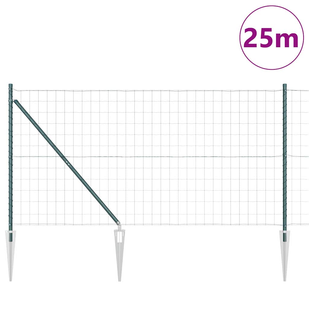 Hek met Paal Groen 1,2 x 25 m Staal en PVC is nu te koop bij PeponiXL, paradijselijk wonen!