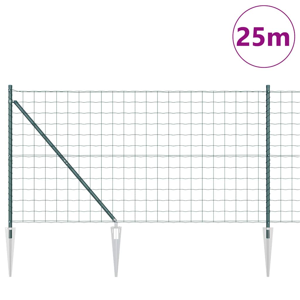 Hek met Paal Groen 1 x 25 m Staal is nu te koop bij PeponiXL, paradijselijk wonen!