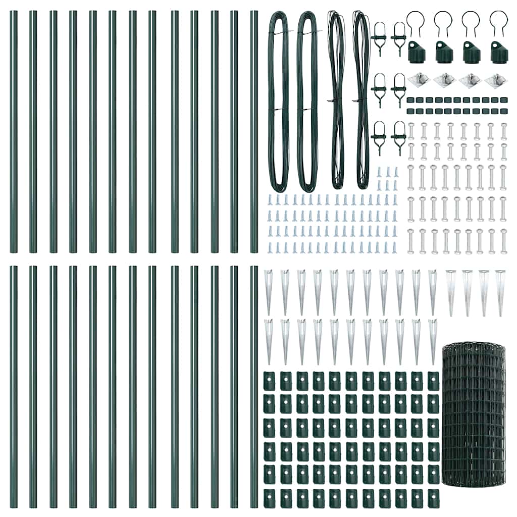 Hek met Paal Groen 0,6 x 50 m Staal en PVC is nu te koop bij PeponiXL, paradijselijk wonen!