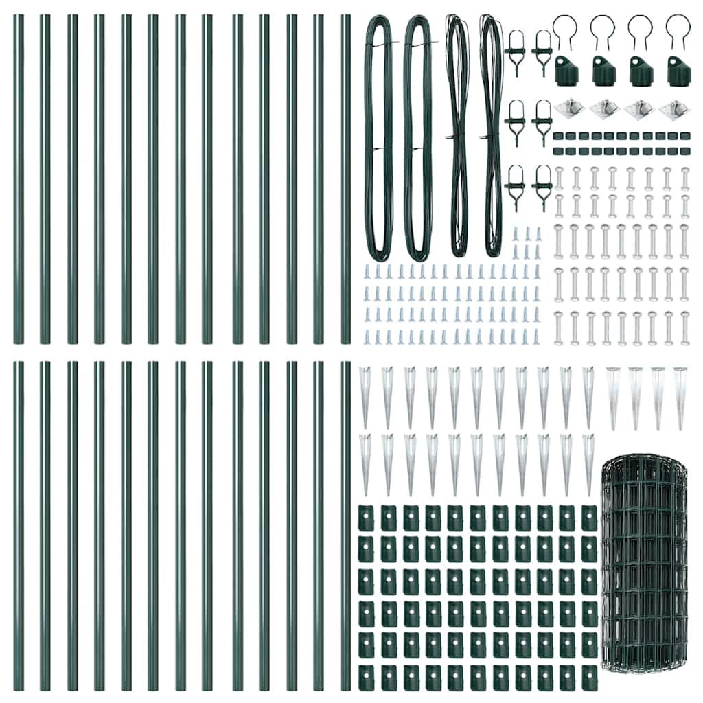 Hek met Paal Groen 0,6 x 50 m Staal en PVC is nu te koop bij PeponiXL, paradijselijk wonen!