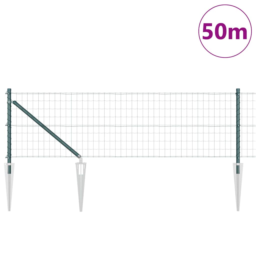 Hek met Paal Groen 0,6 x 50 m Staal en PVC is nu te koop bij PeponiXL, paradijselijk wonen!