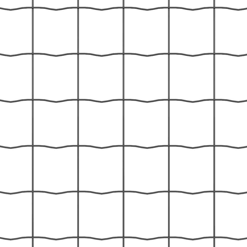 Hek met Paal Grijs 1,4 x 10 m Staal en PVC is nu te koop bij PeponiXL, paradijselijk wonen!