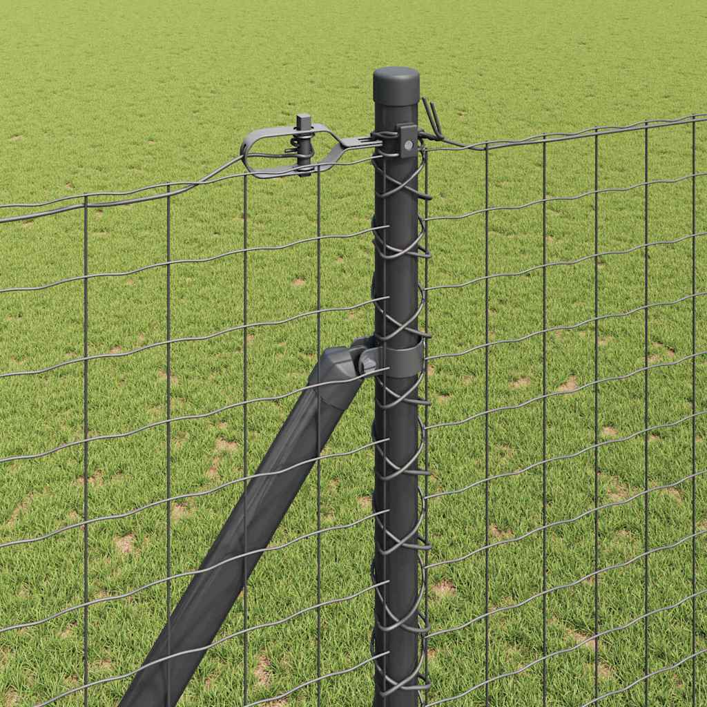 Hek met Paal Grijs 1,5 x 10 m Staal en PVC is nu te koop bij PeponiXL, paradijselijk wonen!