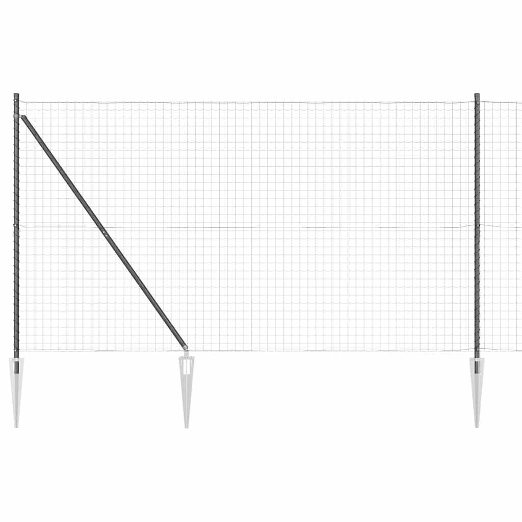 Hek met Paal Grijs 1,5 x 10 m Staal en PVC is nu te koop bij PeponiXL, paradijselijk wonen!
