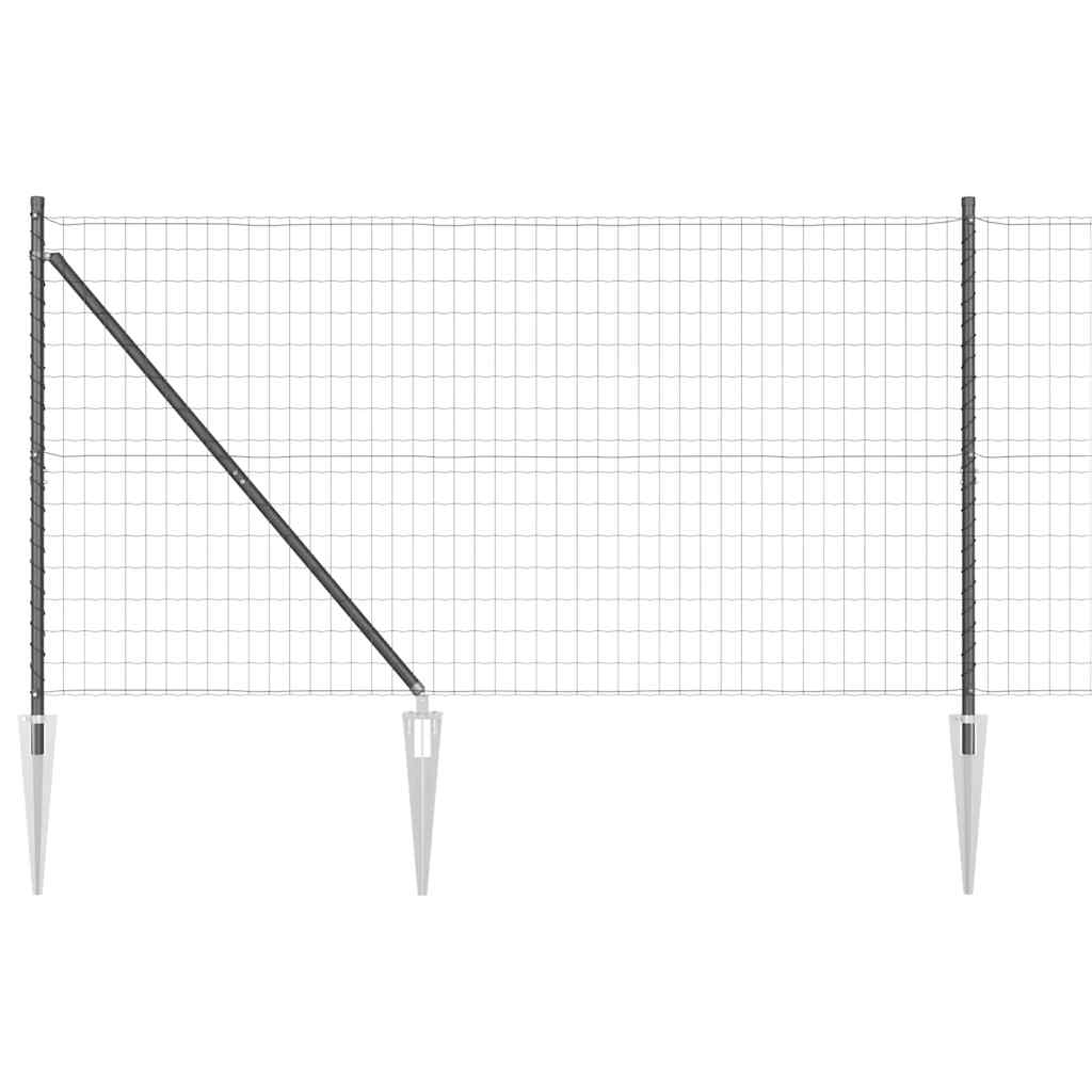 Hek met Paal Grijs 1,2 x 10 m Staal en PVC is nu te koop bij PeponiXL, paradijselijk wonen!