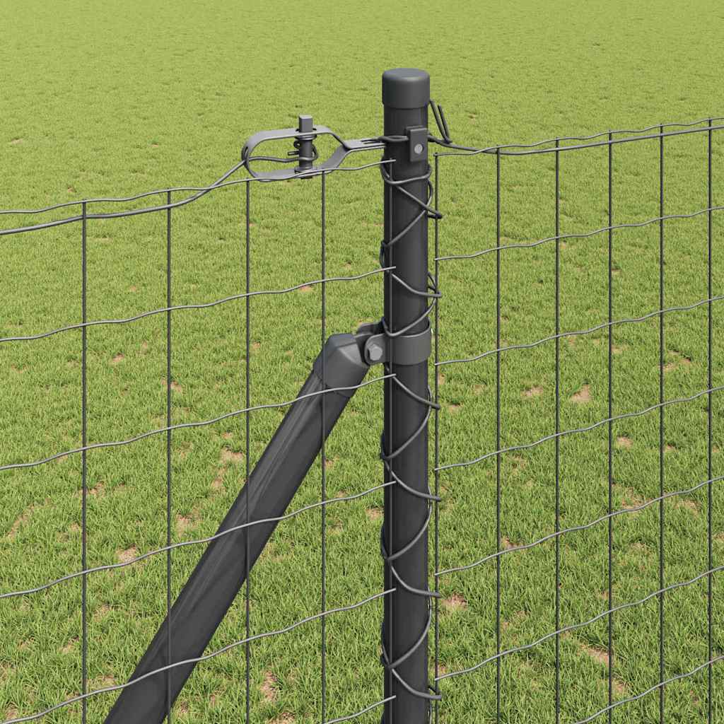 Hek met Paal Grijs 1,6 x 10 m Staal en PVC is nu te koop bij PeponiXL, paradijselijk wonen!