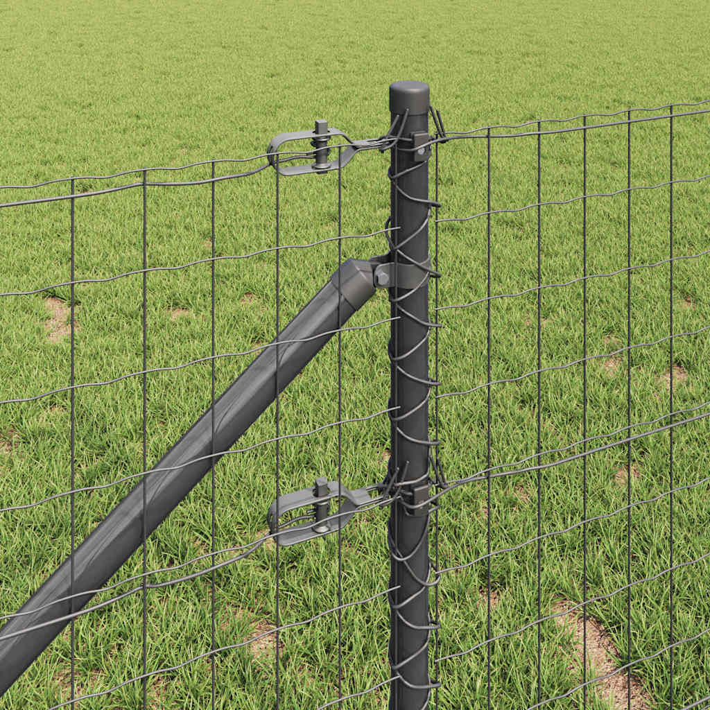 Hek met Paal Grijs 0,6 x 10 m Staal en PVC is nu te koop bij PeponiXL, paradijselijk wonen!
