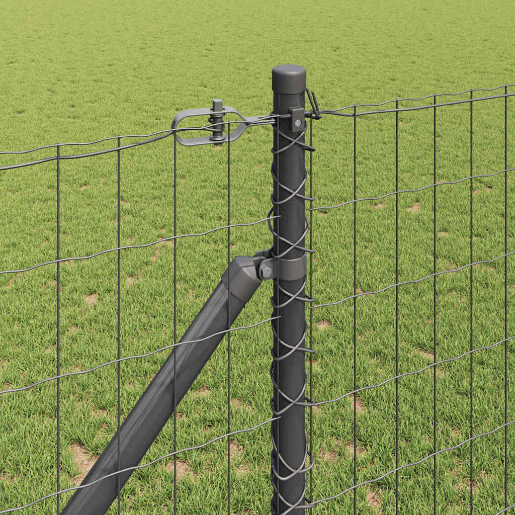 Hek met Paal Grijs 1,2 x 10 m Staal en PVC is nu te koop bij PeponiXL, paradijselijk wonen!