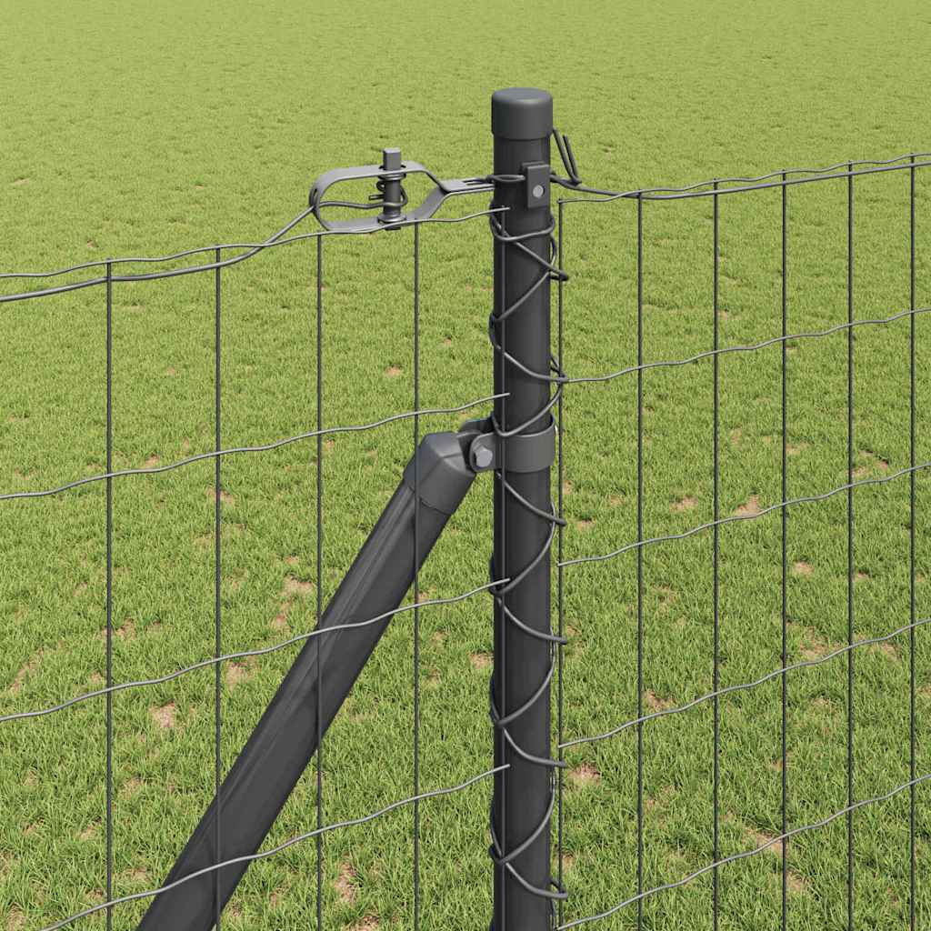Hek met Paal Grijs 1,6 x 10 m Staal en PVC is nu te koop bij PeponiXL, paradijselijk wonen!