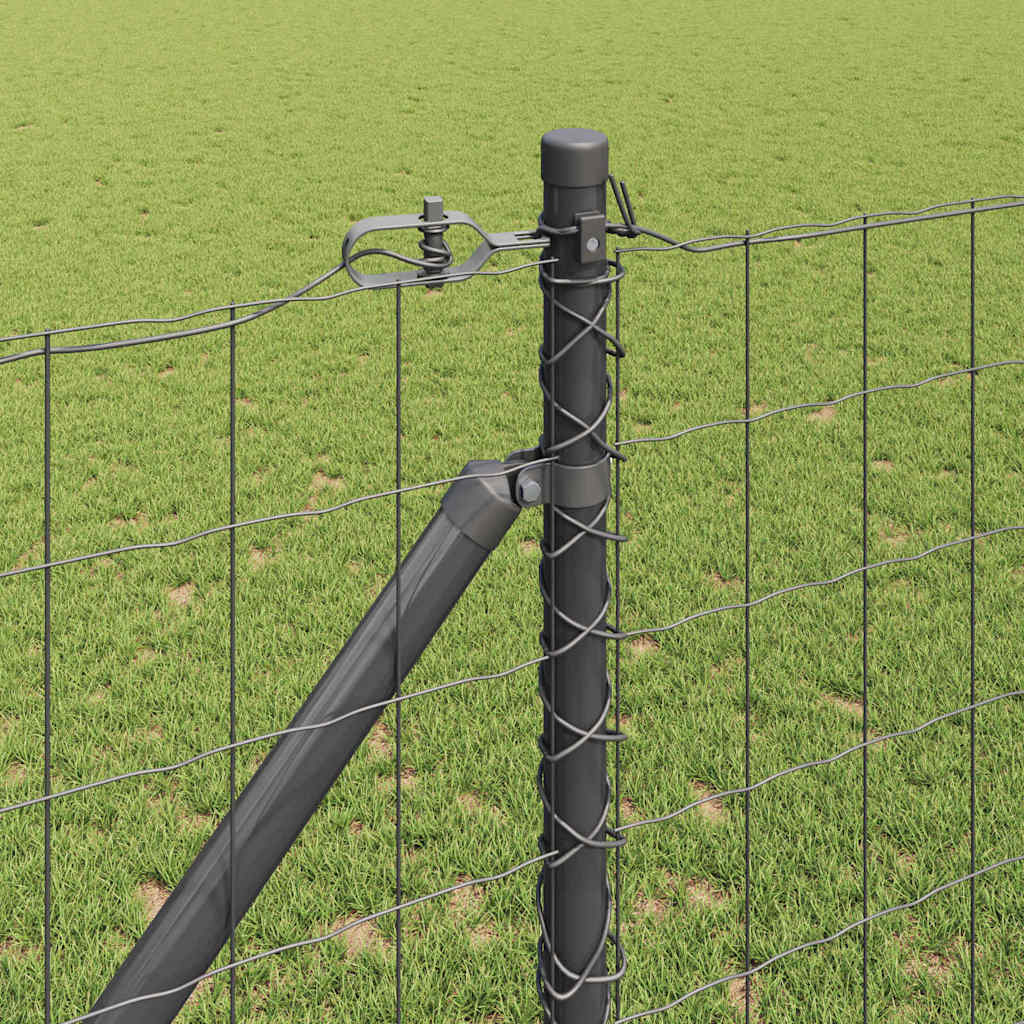 Hek met Paal Grijs 1,2 x 10 m Staal en PVC is nu te koop bij PeponiXL, paradijselijk wonen!