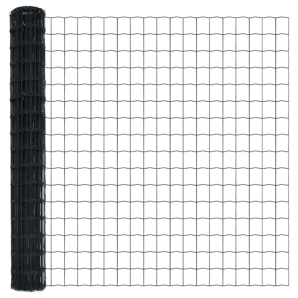 Hek met Paal Grijs 1,5 x 10 m Staal en PVC is nu te koop bij PeponiXL, paradijselijk wonen!