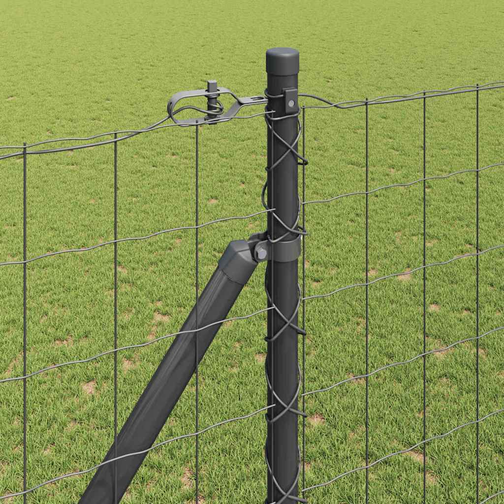Hek met Paal Grijs 1,6 x 10 m Staal en PVC is nu te koop bij PeponiXL, paradijselijk wonen!