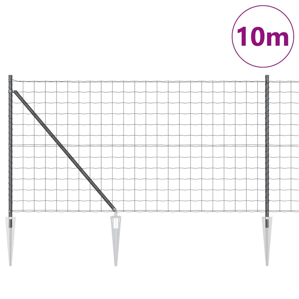 Hek met Paal Grijs 1 x 10 m Staal is nu te koop bij PeponiXL, paradijselijk wonen!