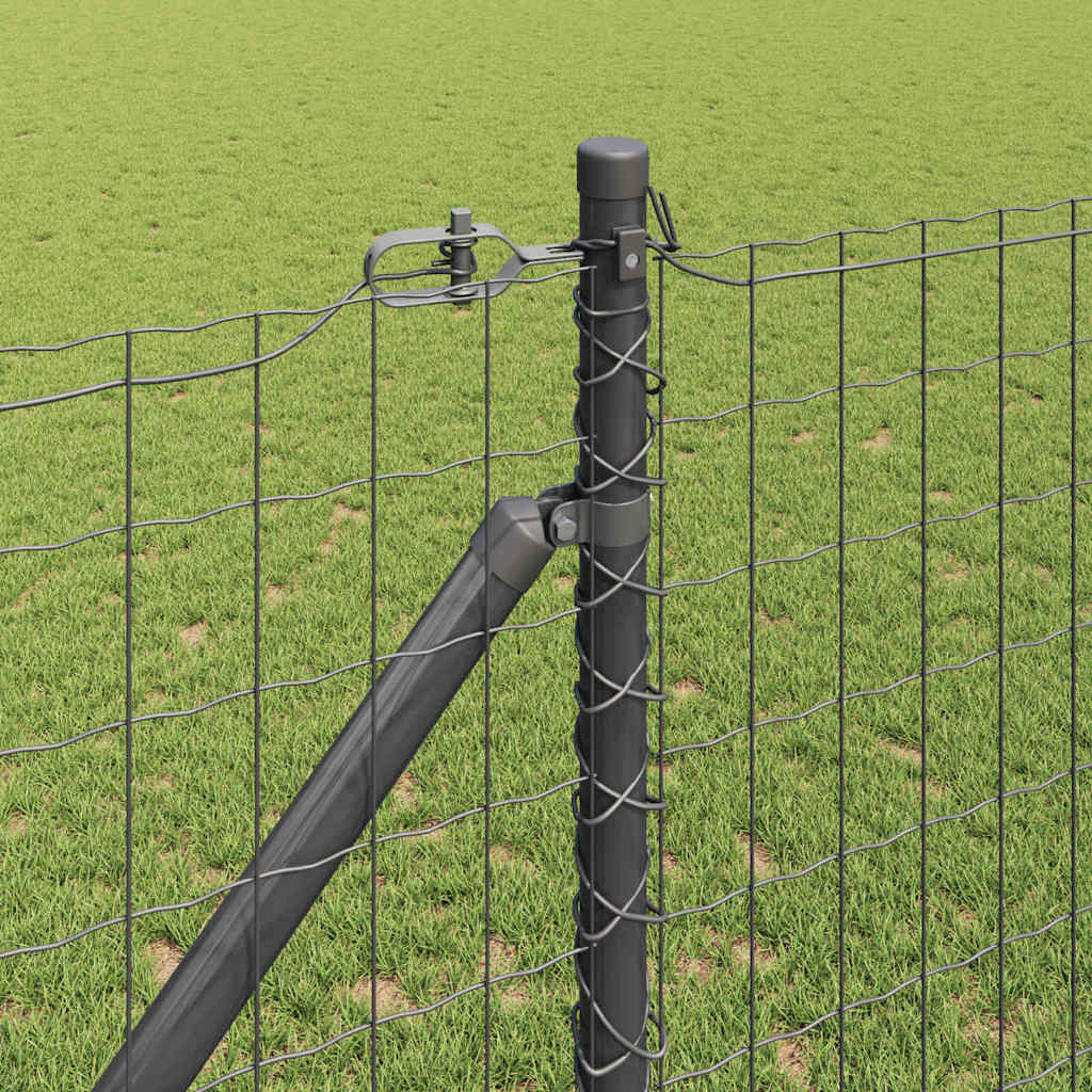 Hek met Paal Grijs 1,2 x 25 m Staal en PVC is nu te koop bij PeponiXL, paradijselijk wonen!