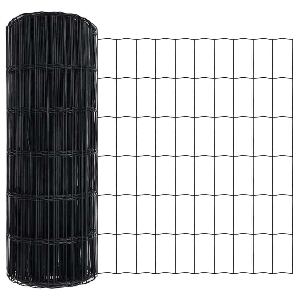 Hek met Paal Grijs 1 x 25 m Staal en PVC is nu te koop bij PeponiXL, paradijselijk wonen!