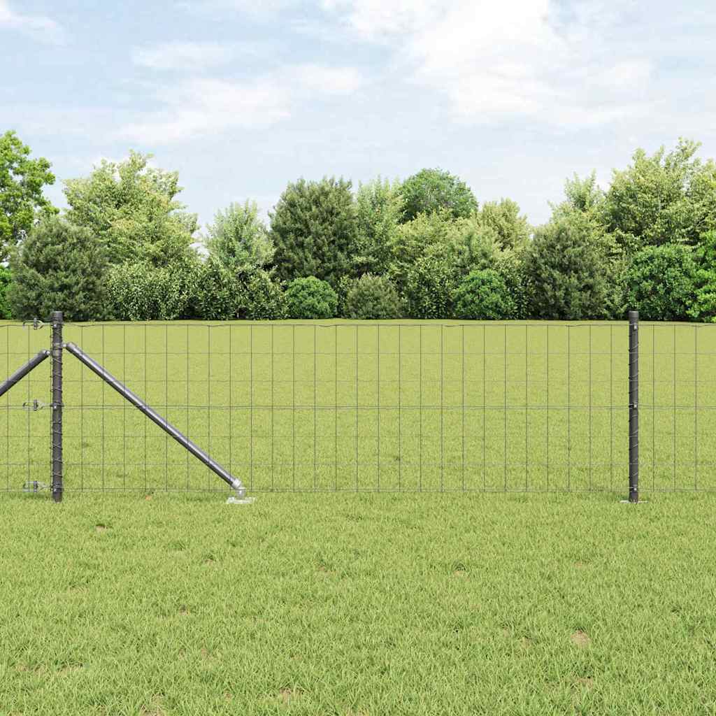 Hek met Paal Grijs 0,6 x 25 m Staal en PVC is nu te koop bij PeponiXL, paradijselijk wonen!
