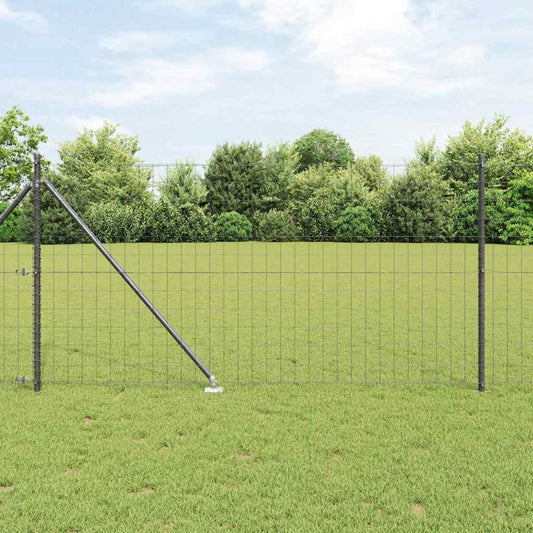 Hek met Paal Grijs 1 x 25 m Staal en PVC is nu te koop bij PeponiXL, paradijselijk wonen!
