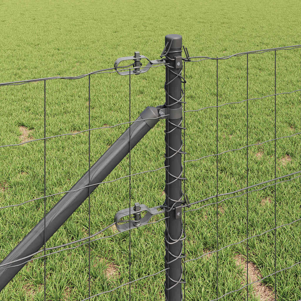 Hek met Paal Grijs 0,6 x 50 m Staal en PVC is nu te koop bij PeponiXL, paradijselijk wonen!