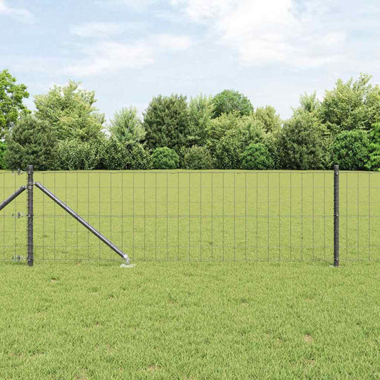 Hek met Paal Grijs 0,6 x 50 m Staal en PVC is nu te koop bij PeponiXL, paradijselijk wonen!