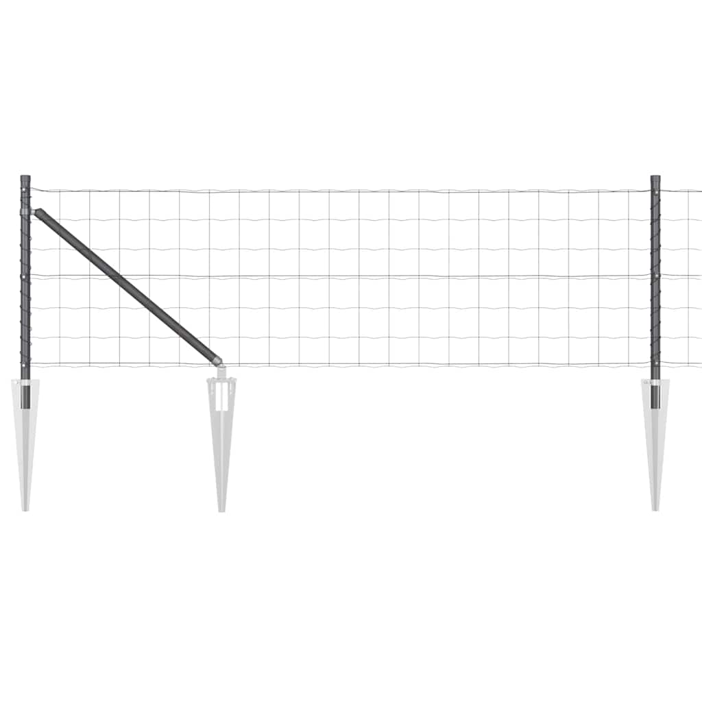 Hek met Paal Grijs 0,6 x 50 m Staal en PVC is nu te koop bij PeponiXL, paradijselijk wonen!
