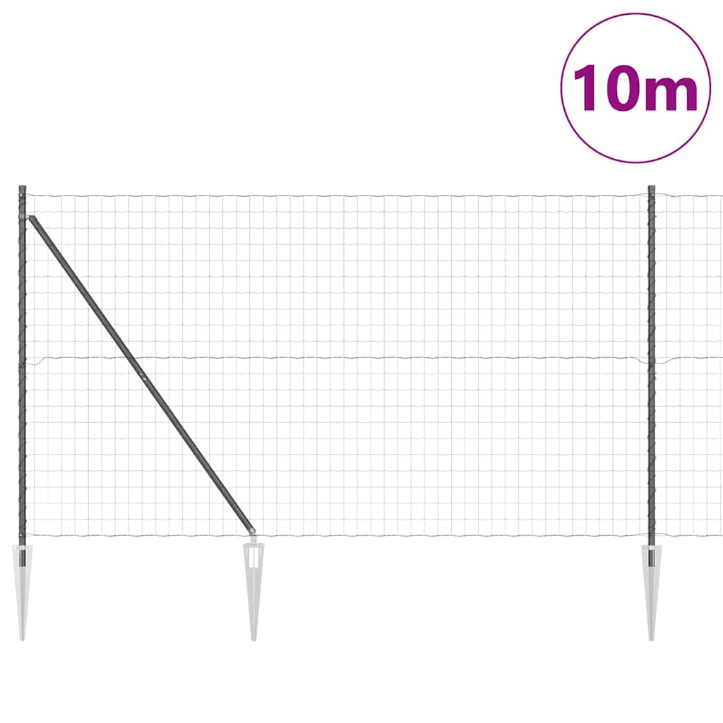 Hek met Paal Grijs 1,5 x 10 m Staal is nu te koop bij PeponiXL, paradijselijk wonen!