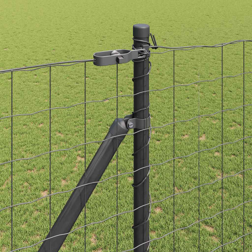 Hek met Paal Grijs 1,6 x 10 m Staal en PVC is nu te koop bij PeponiXL, paradijselijk wonen!