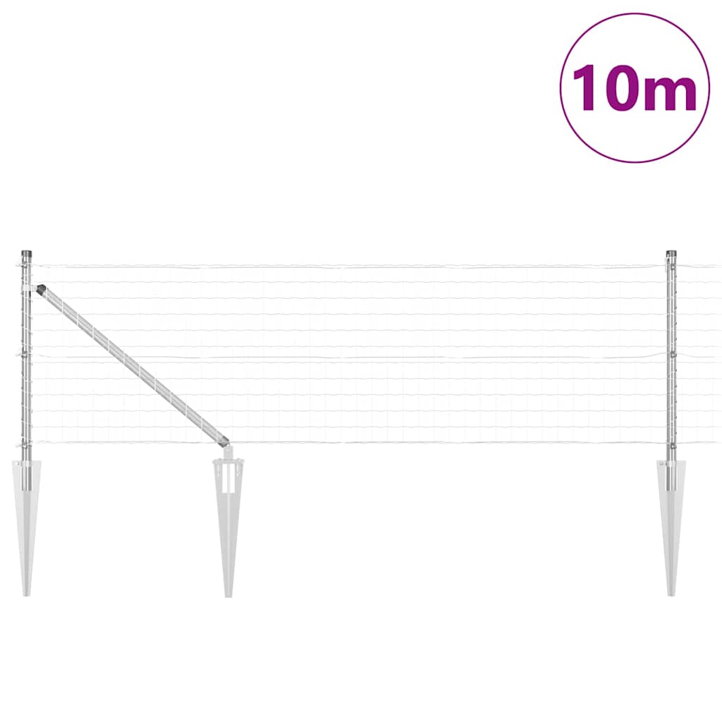 Hek met Paal Zilver 0,4 x 10 m Staal is nu te koop bij PeponiXL, paradijselijk wonen!