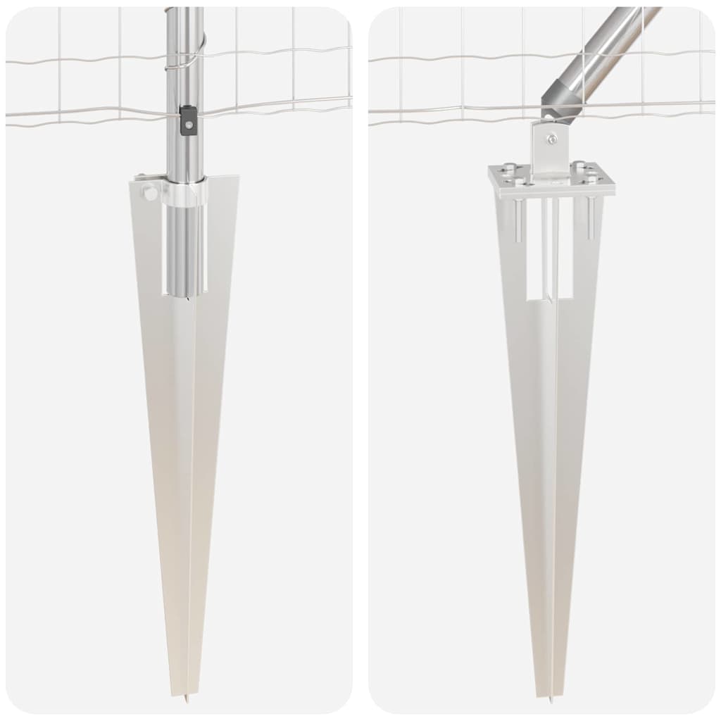 Hek met Paal Zilver 1 x 10 m Staal is nu te koop bij PeponiXL, paradijselijk wonen!