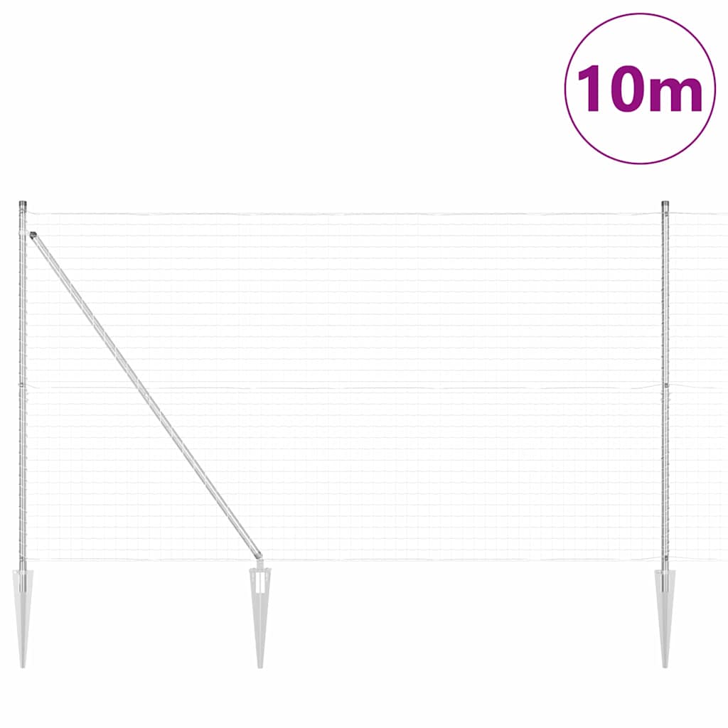 Hek met Paal Zilver 1,5 x 10 m Staal is nu te koop bij PeponiXL, paradijselijk wonen!