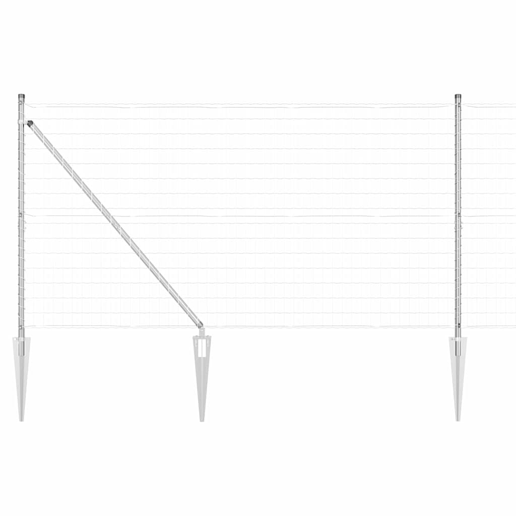 Hek met Paal Zilver 1,2 x 10 m Staal is nu te koop bij PeponiXL, paradijselijk wonen!