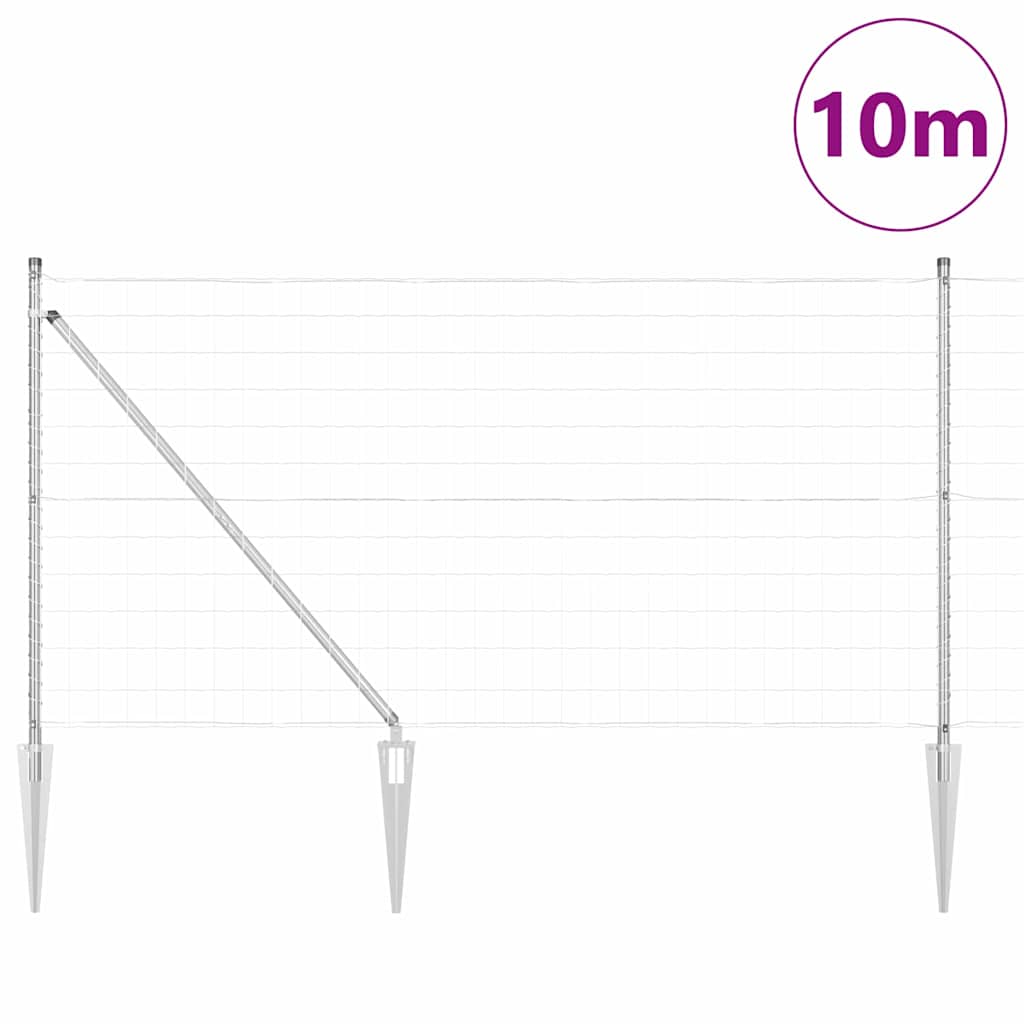 Hek met Paal Zilver 1 x 10 m Staal is nu te koop bij PeponiXL, paradijselijk wonen!