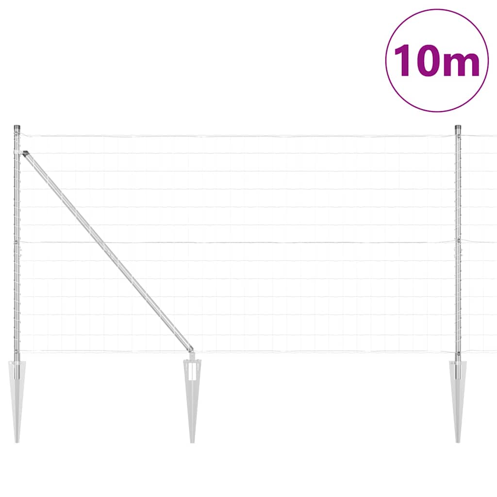Hek met Paal Zilver 1,4 x 10 m Staal is nu te koop bij PeponiXL, paradijselijk wonen!