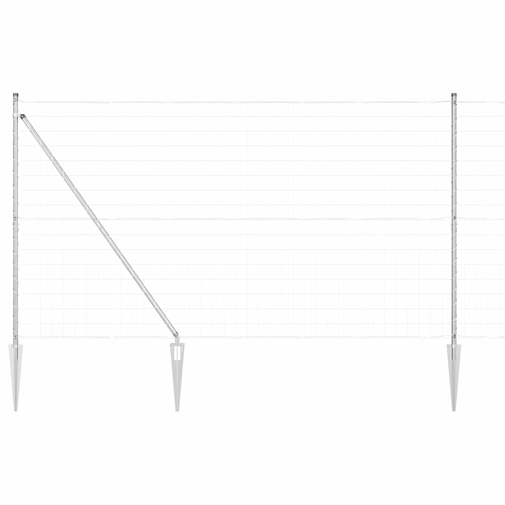 Hek met Paal Zilver 1,5 x 10 m Staal is nu te koop bij PeponiXL, paradijselijk wonen!