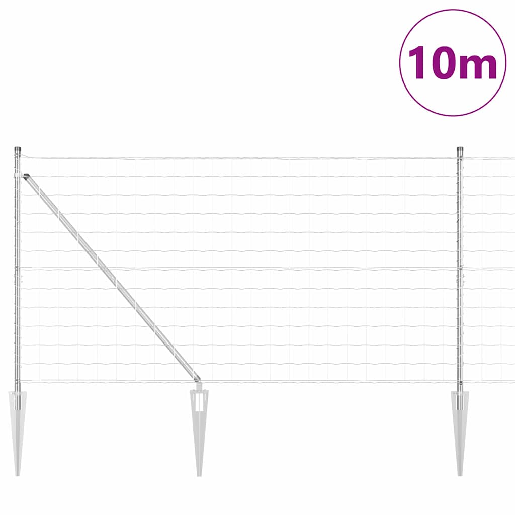 Hek met Paal Zilver 1,2 x 10 m Staal is nu te koop bij PeponiXL, paradijselijk wonen!