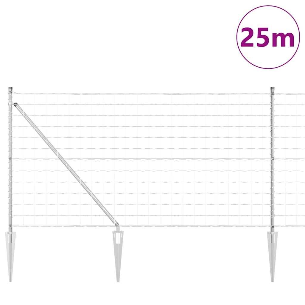 Hek met Paal Zilver 1 x 25 m Staal is nu te koop bij PeponiXL, paradijselijk wonen!