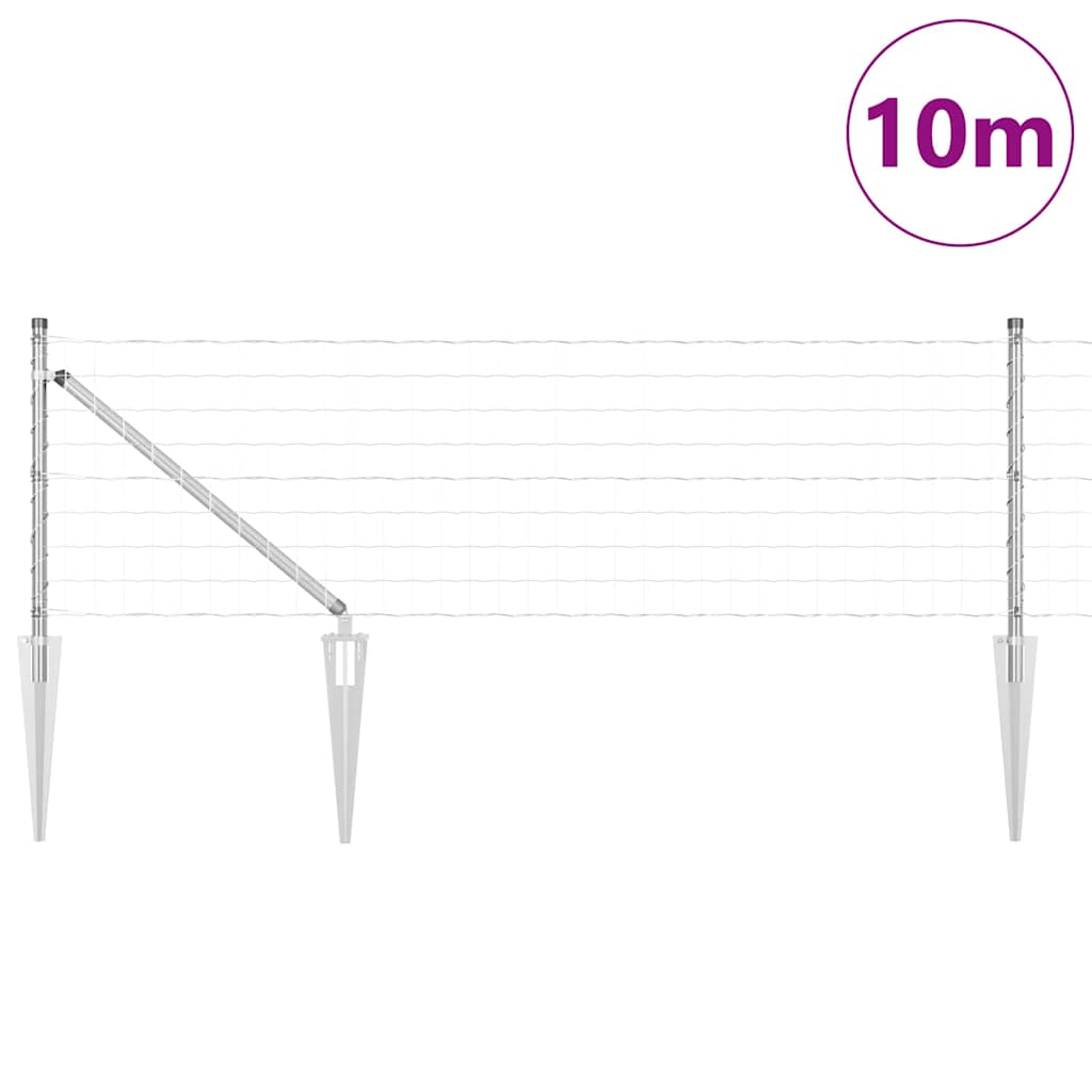 Hek met Paal Zilver 0,6 x 10 m Staal is nu te koop bij PeponiXL, paradijselijk wonen!